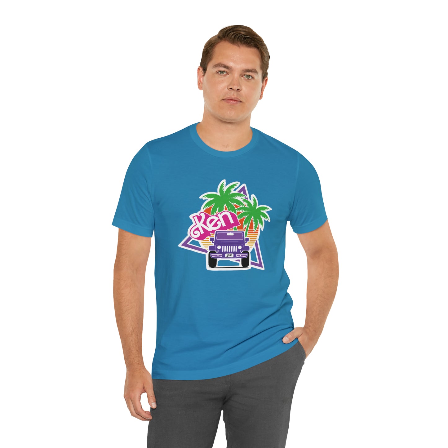 Purple Ken, Beep Beep KEN Jeep, Unisex Jersey Short Sleeve Tee