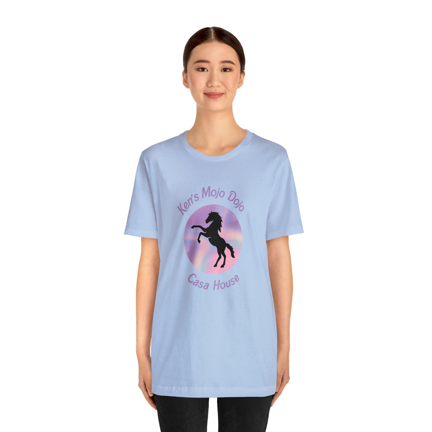 Candy Cane Horse, Mojo Dojo Casa House, Unisex Jersey Short Sleeve Tee