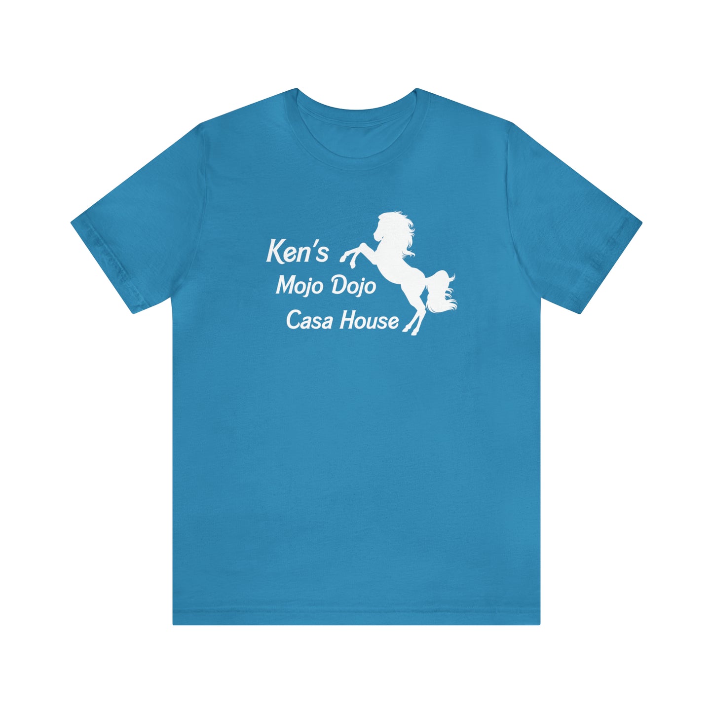 White Silhouette Horse, Mojo Dojo Casa House, Unisex Jersey Short Sleeve Tee