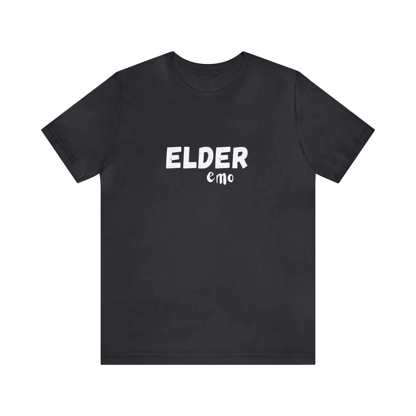 No paint WHITE LETTER Elder Emo, Unisex Jersey Short Sleeve Tee