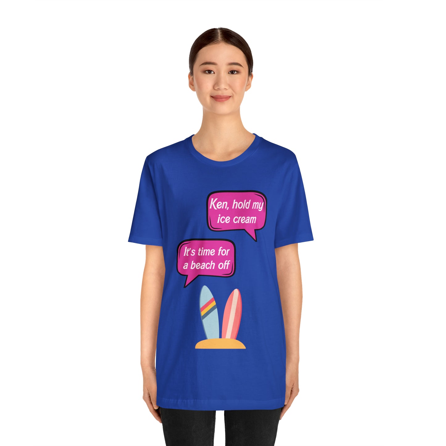 Blank back Beach off, Unisex Jersey Short Sleeve Tee