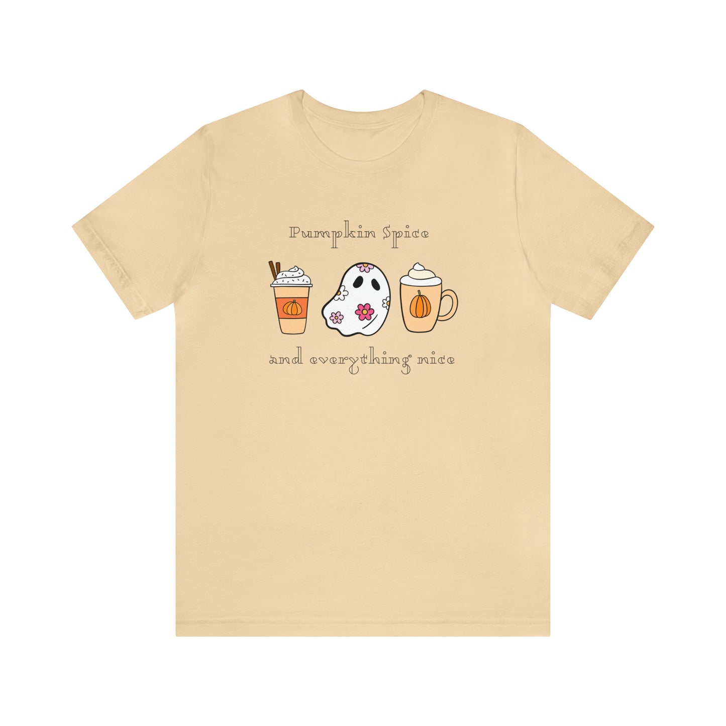 Color Flower - Pumpkin Ghost, Unisex Jersey Short Sleeve Tee