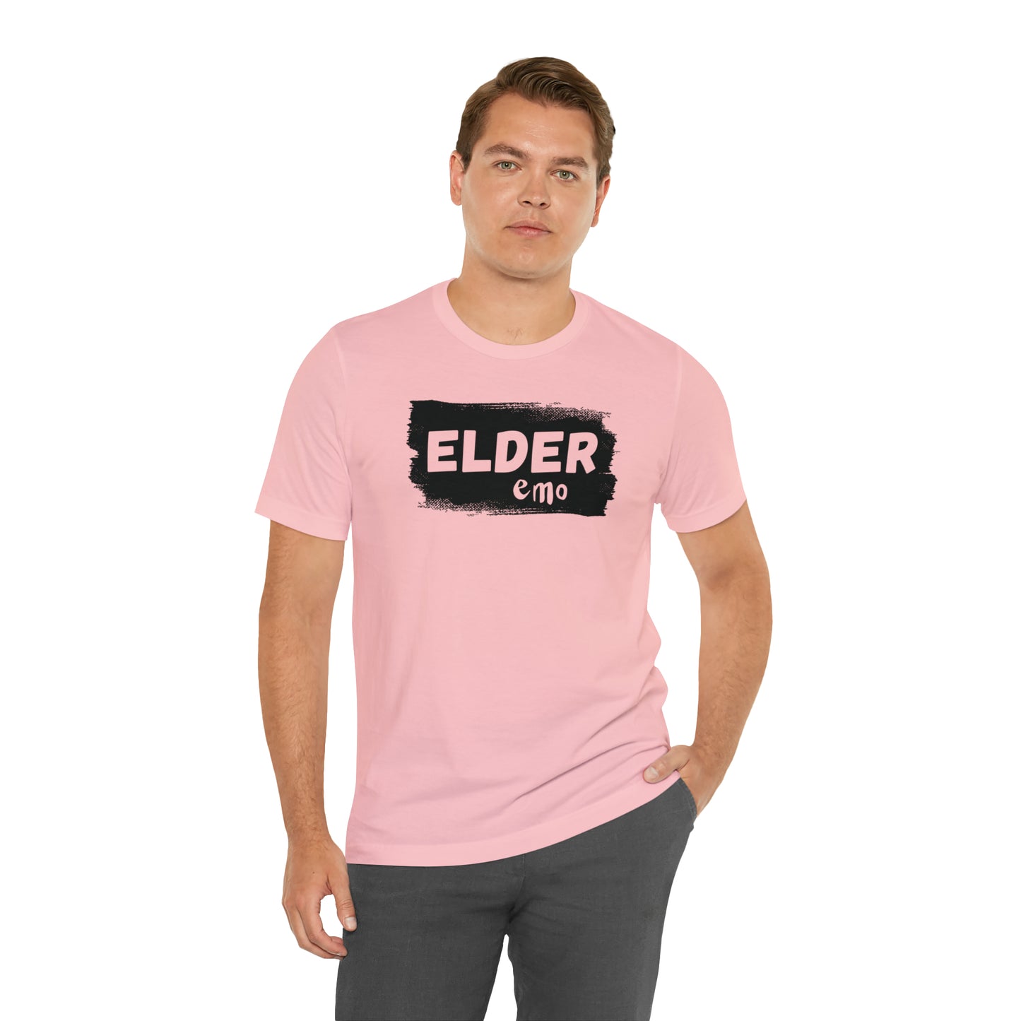 BLACK LETTER Elder Emo, Unisex Jersey Short Sleeve Tee
