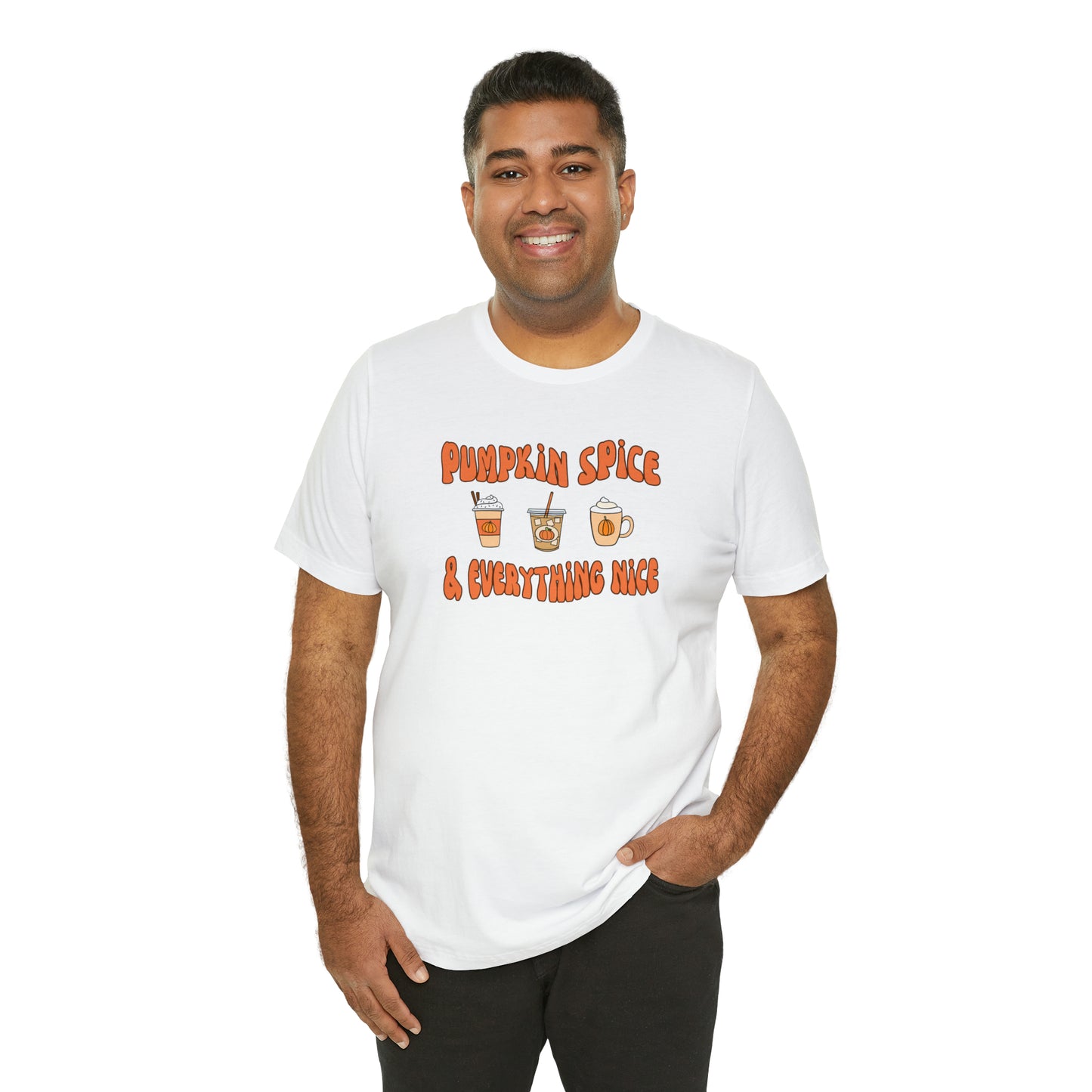 Three Pumpkin Spice, Unisex Jersey Short Sleeve Tee
