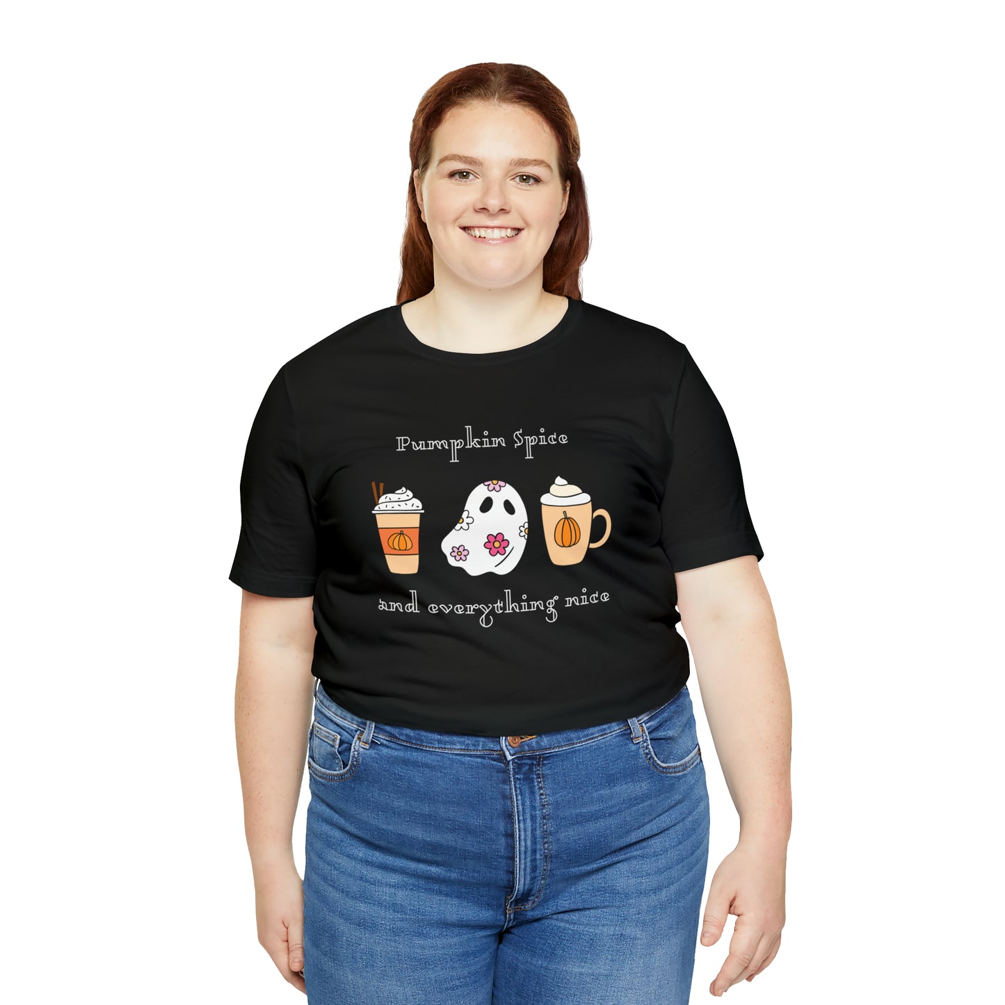 Color Flower - Pumpkin Ghost, Unisex Jersey Short Sleeve Tee
