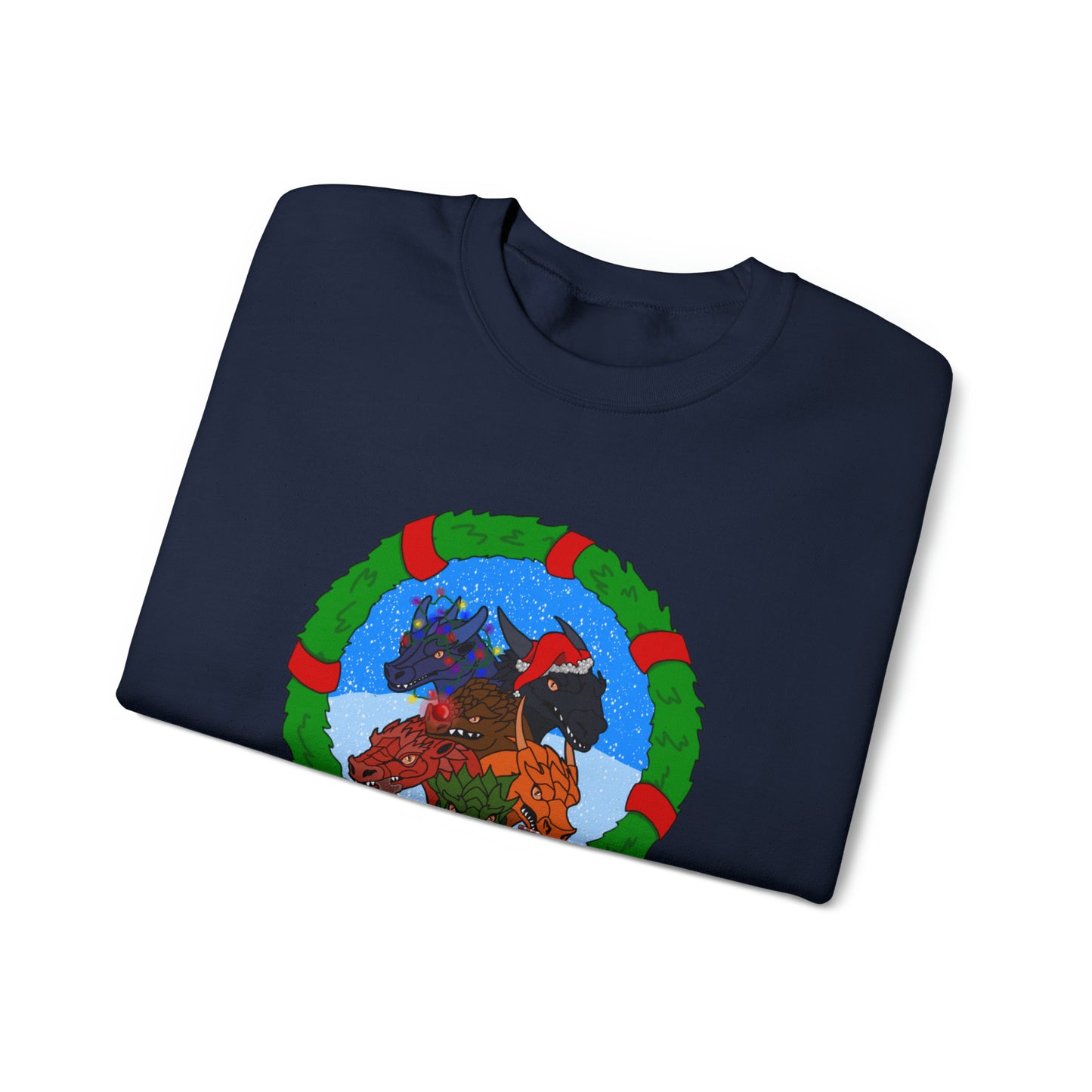 Dragon Christmas with snow - Unisex Sweatshirt