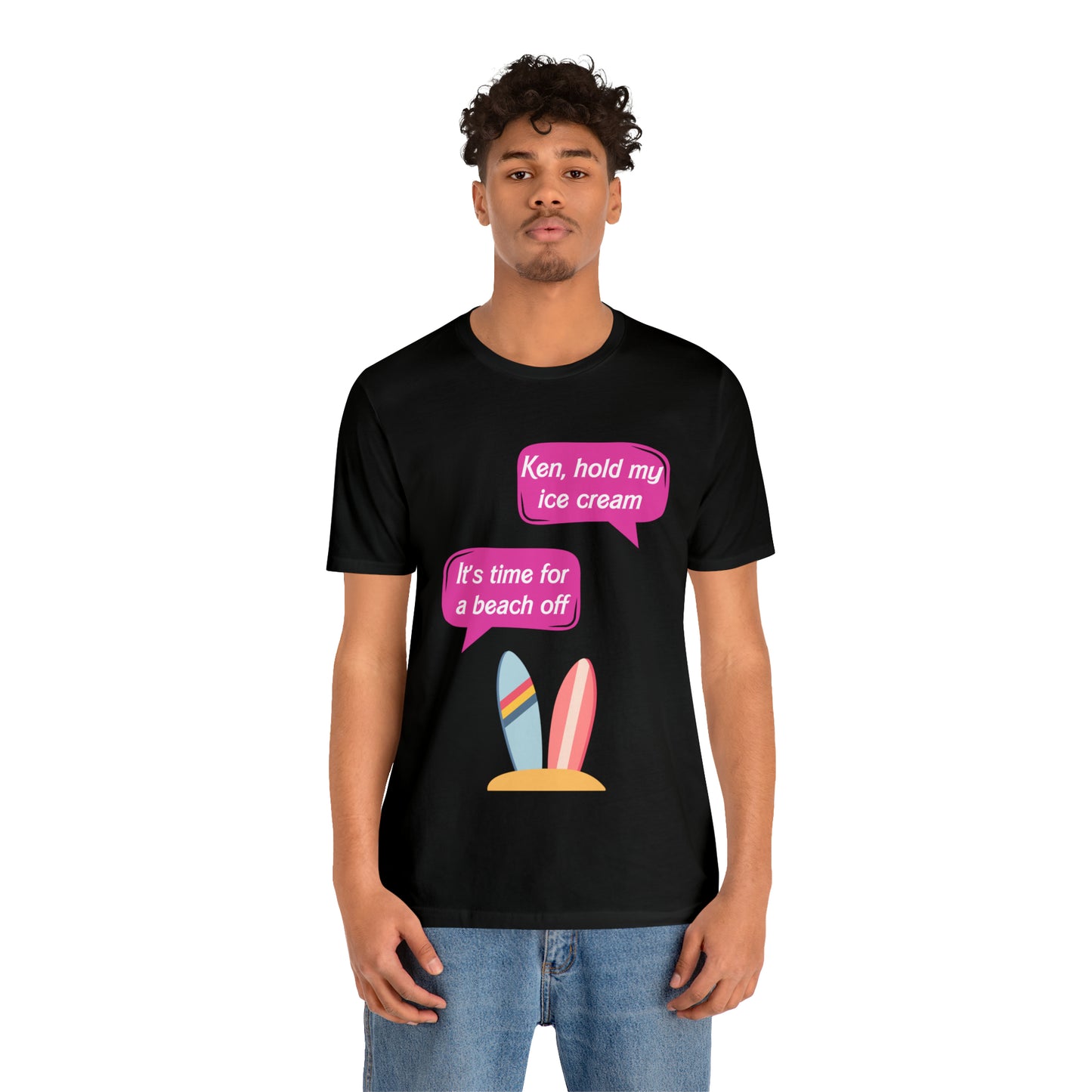 Blank back Beach off, Unisex Jersey Short Sleeve Tee