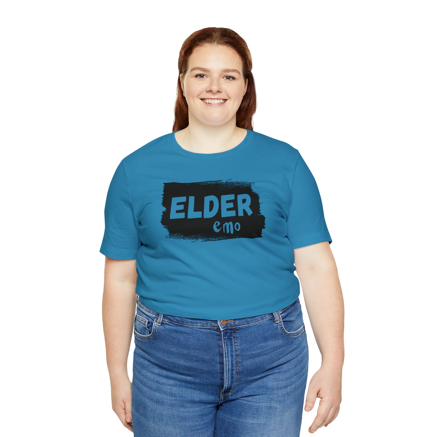 BLACK LETTER Elder Emo, Unisex Jersey Short Sleeve Tee