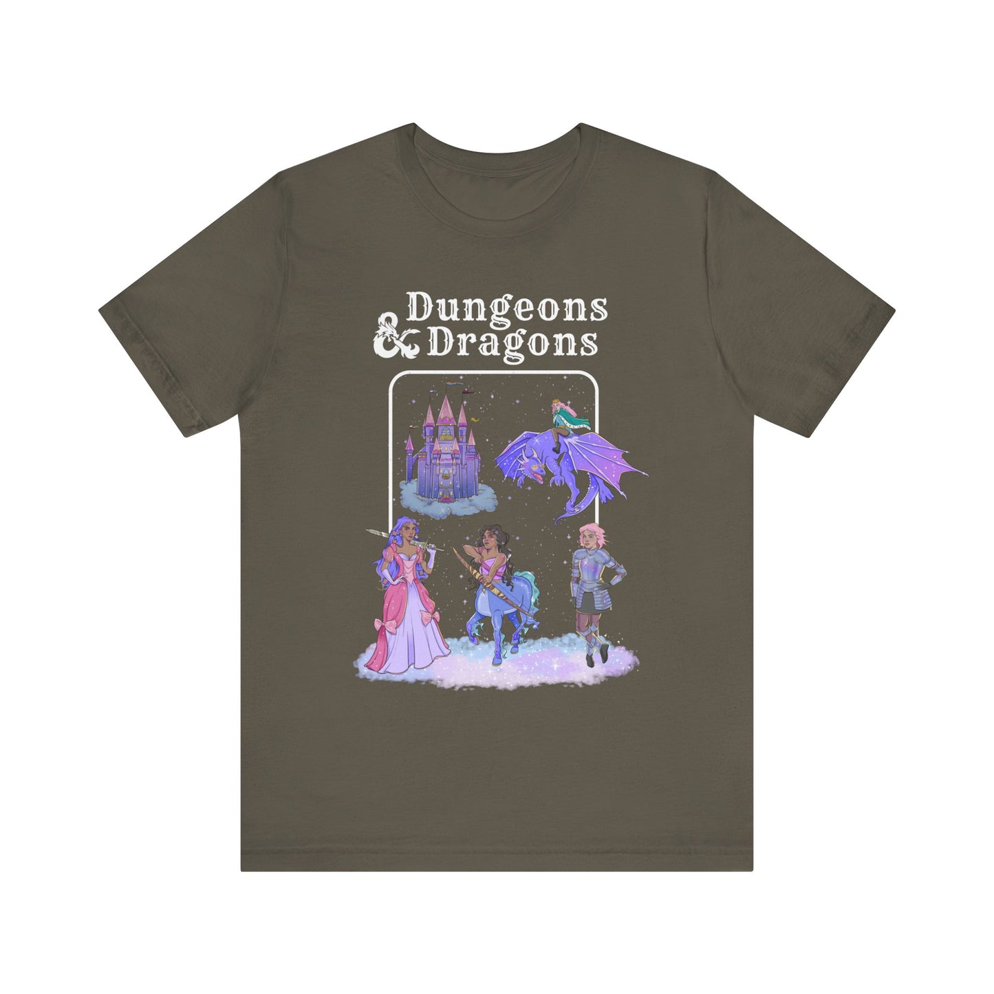 Dragons and Dungeons Pride Shield in back - Unisex Shirt