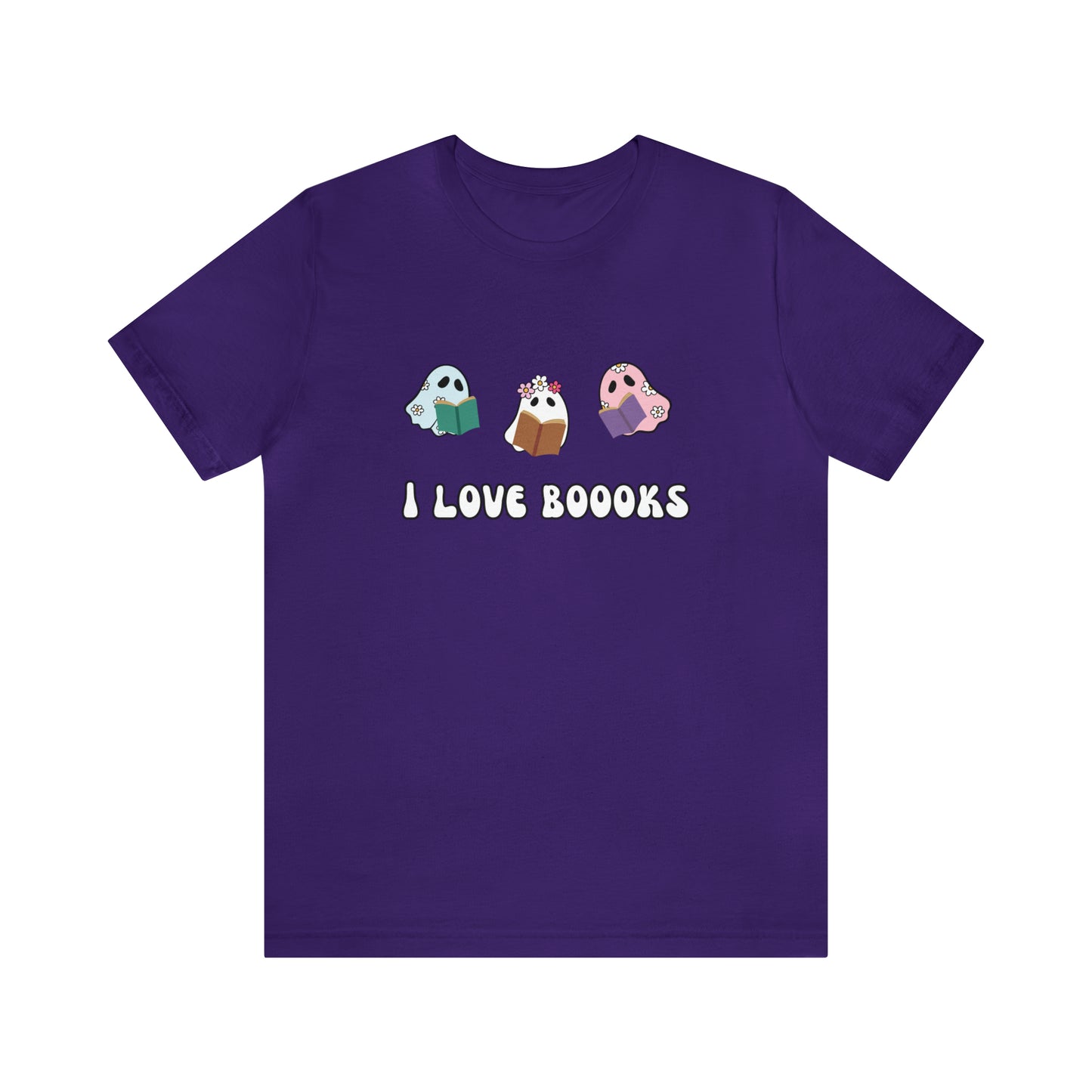 I Love Boooks Ghouls, Unisex Jersey Short Sleeve Tee