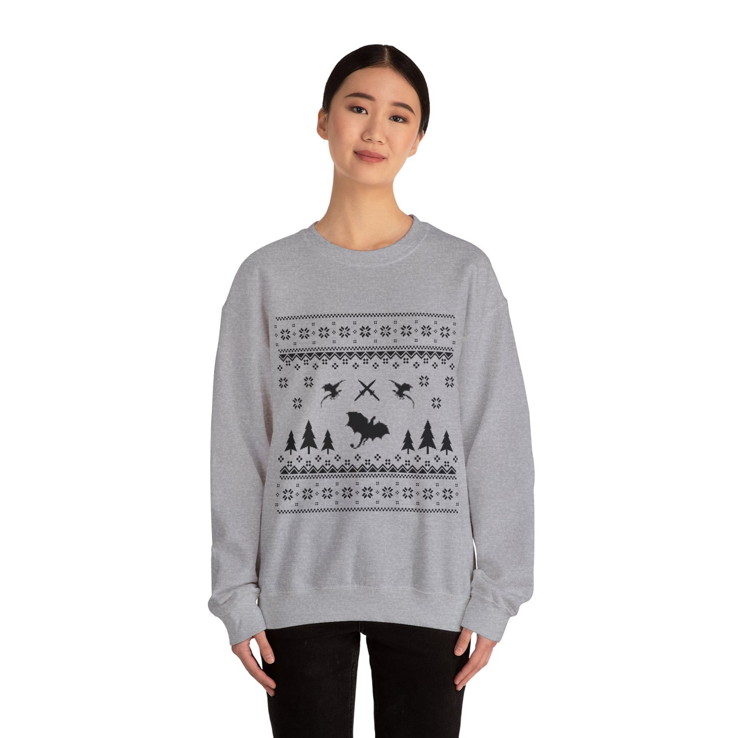 8-Bit Dragon Christmas version 4 - Unisex Sweatshirt