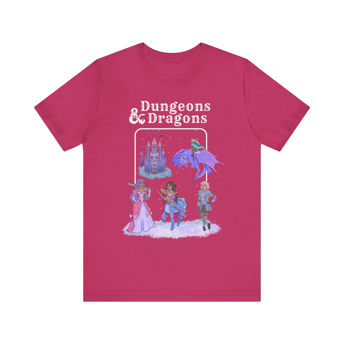 Dragons and Dungeons Pride Shield in back - Unisex Shirt