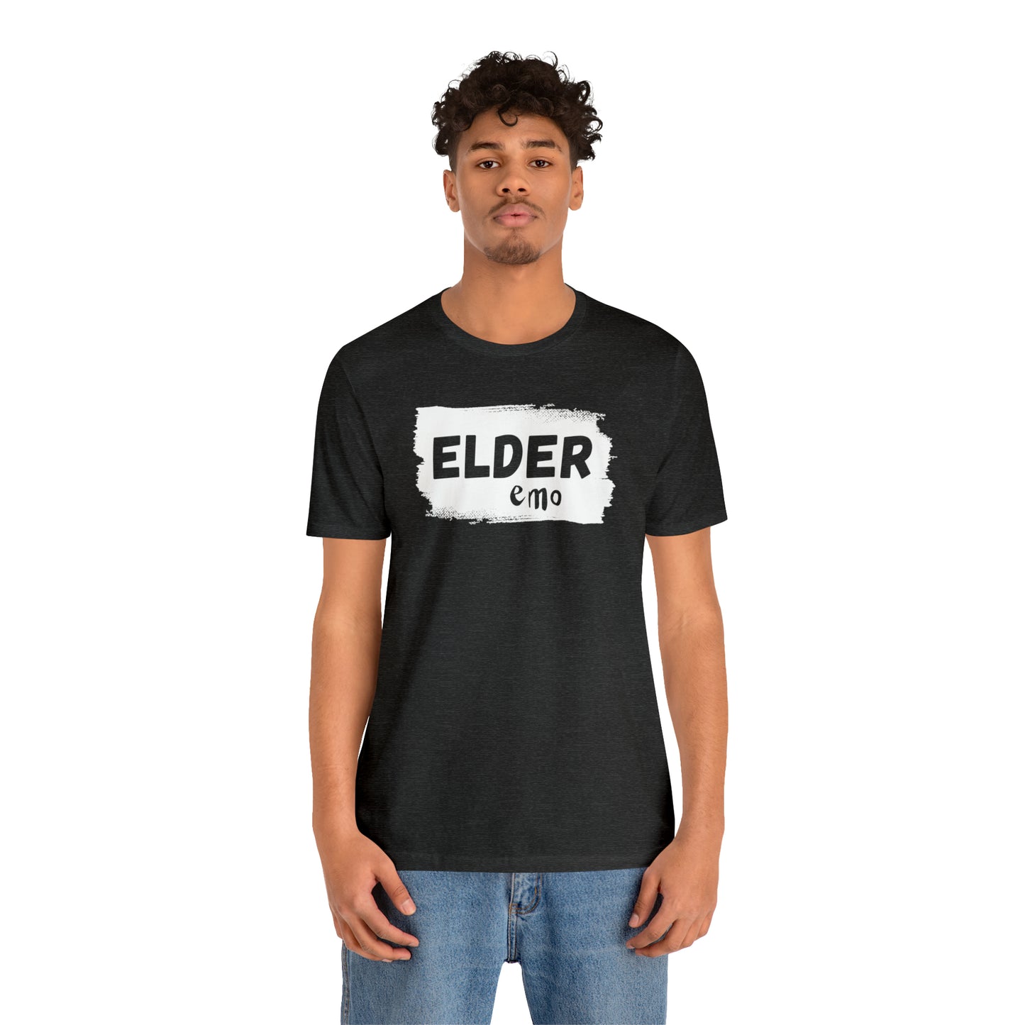 WHITE LETTER Elder Emo, Unisex Jersey Short Sleeve Tee