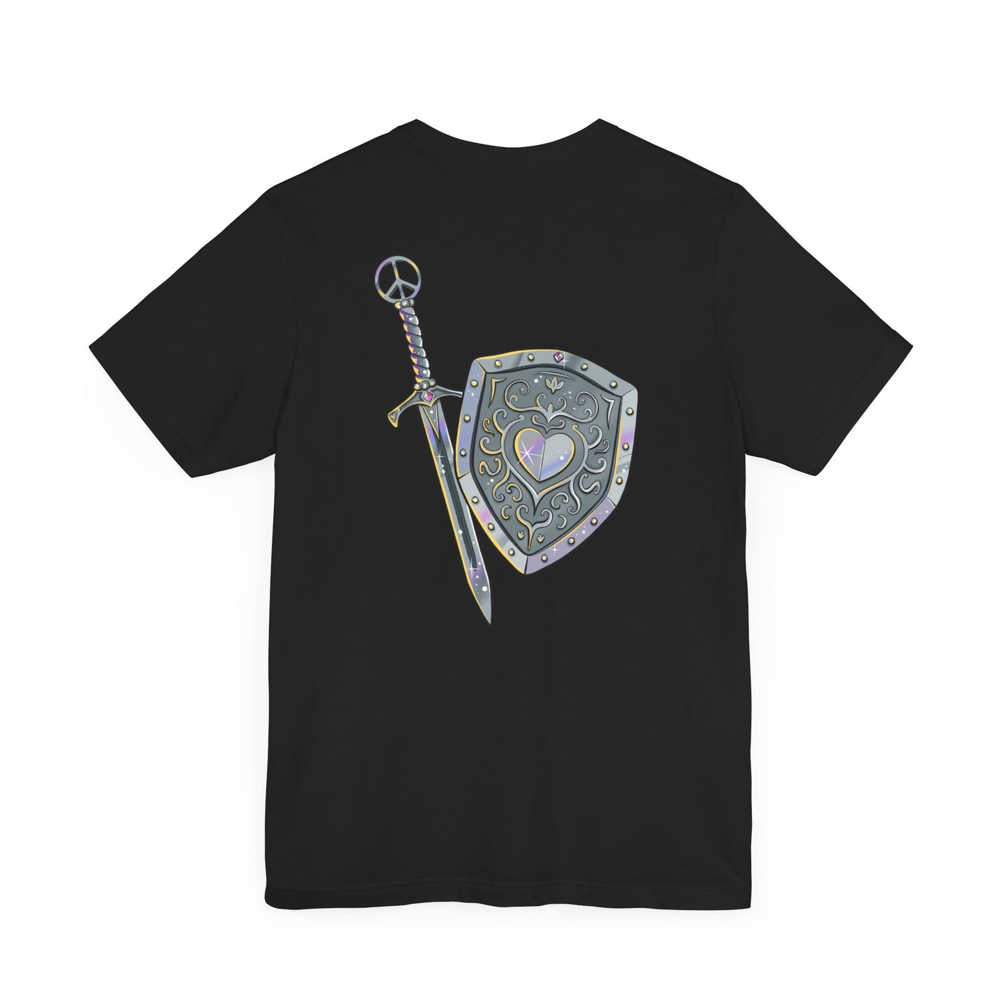 Dragons and Dungeons Pride Shield in back - Unisex Shirt