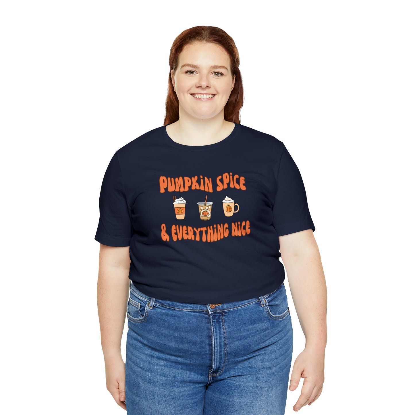 Three Pumpkin Spice, Unisex Jersey Short Sleeve Tee
