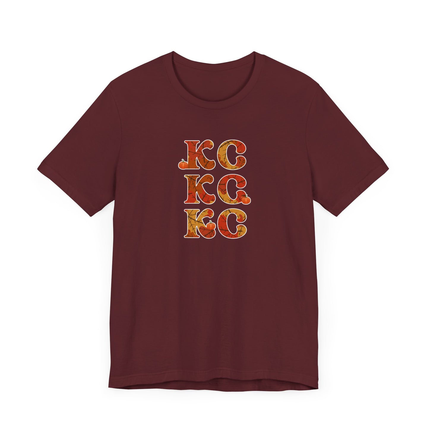 Leaves - Kansas City Fall, Unisex Jersey Short Sleeve Tee