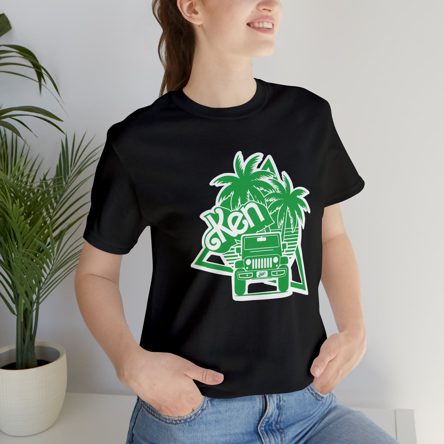 All green Ken, Beep Beep KEN Jeep, Unisex Jersey Short Sleeve Tee