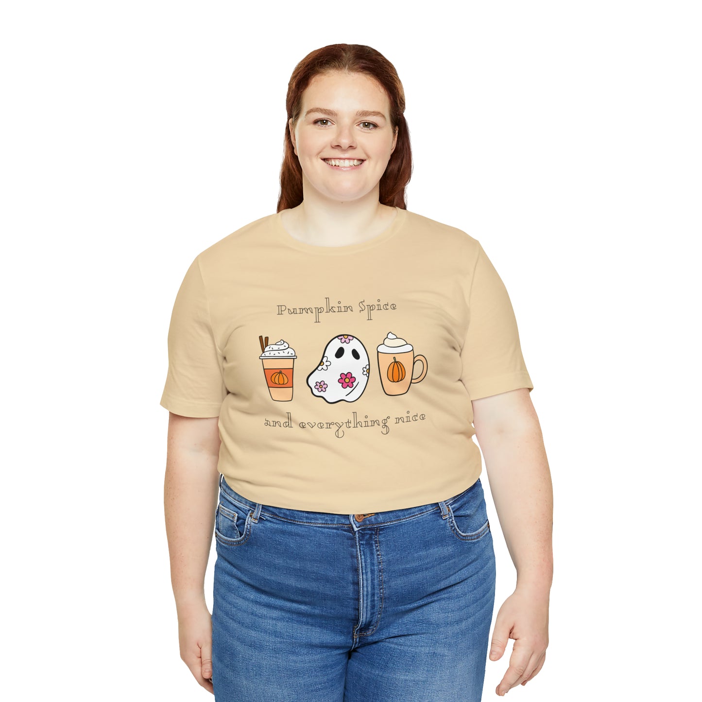 Color Flower - Pumpkin Ghost, Unisex Jersey Short Sleeve Tee