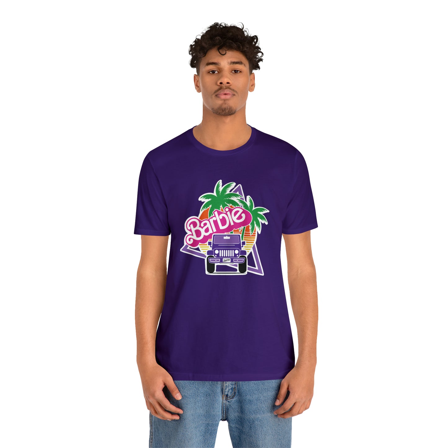 Purple jeep, Beep Beep Barbie Jeep, Unisex Jersey Short Sleeve Tee