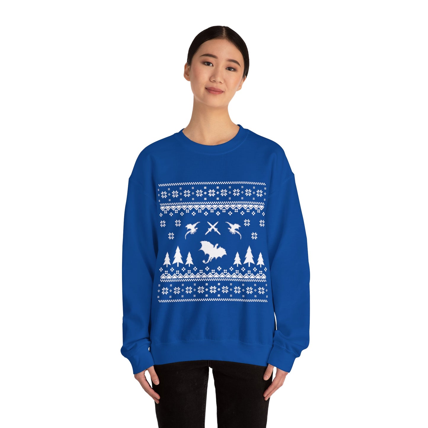 8-Bit Dragon Christmas version 4 - Unisex Sweatshirt