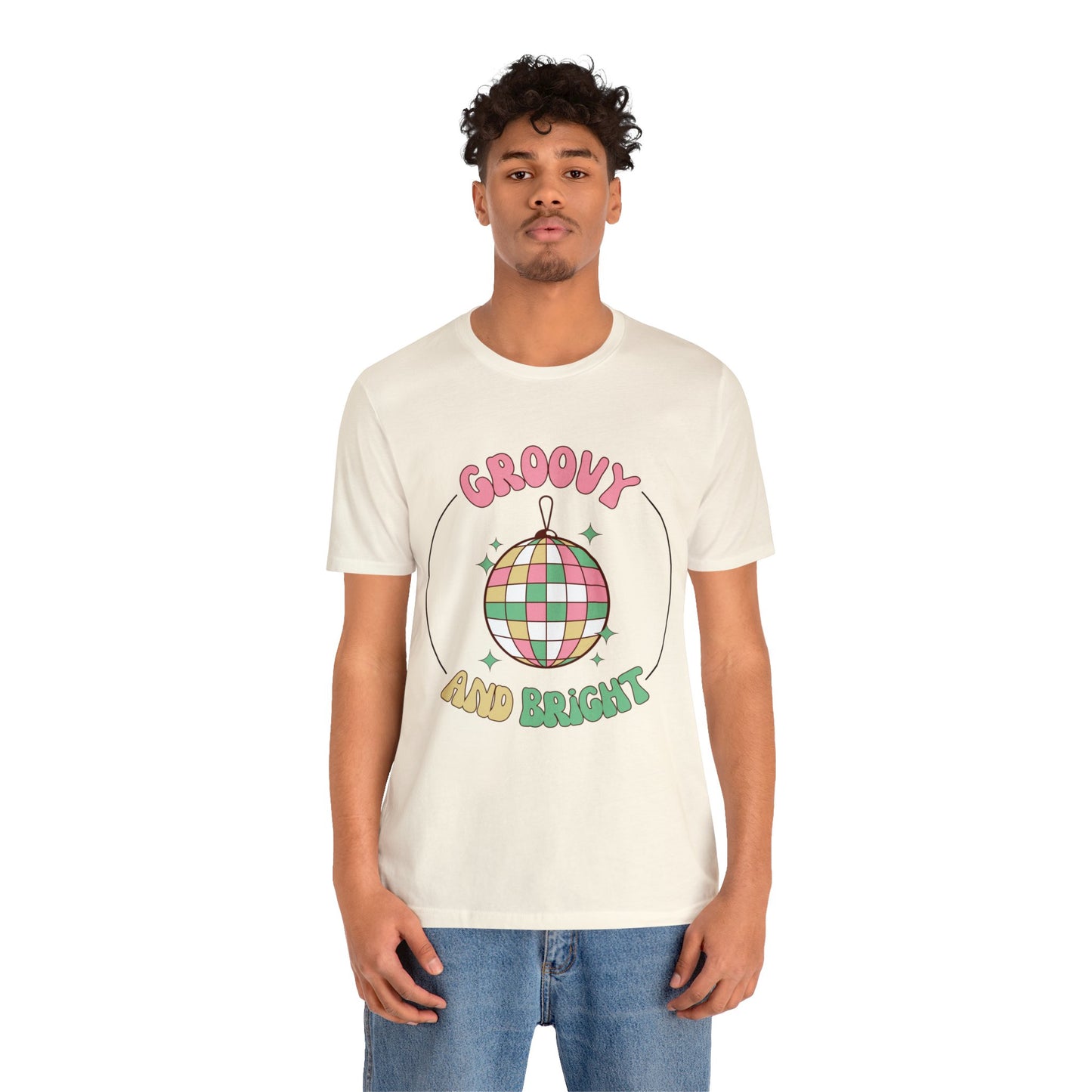 Pink Circle Merry and Bright Jingle Ball - Unisex T-shirt