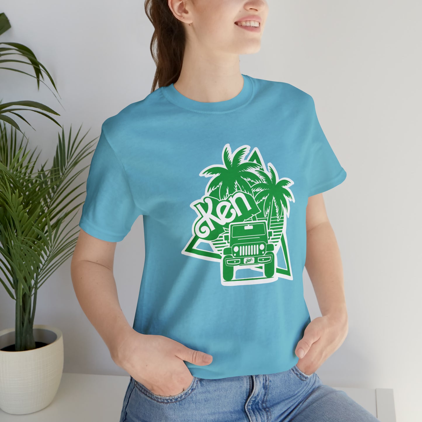 All green Ken, Beep Beep KEN Jeep, Unisex Jersey Short Sleeve Tee