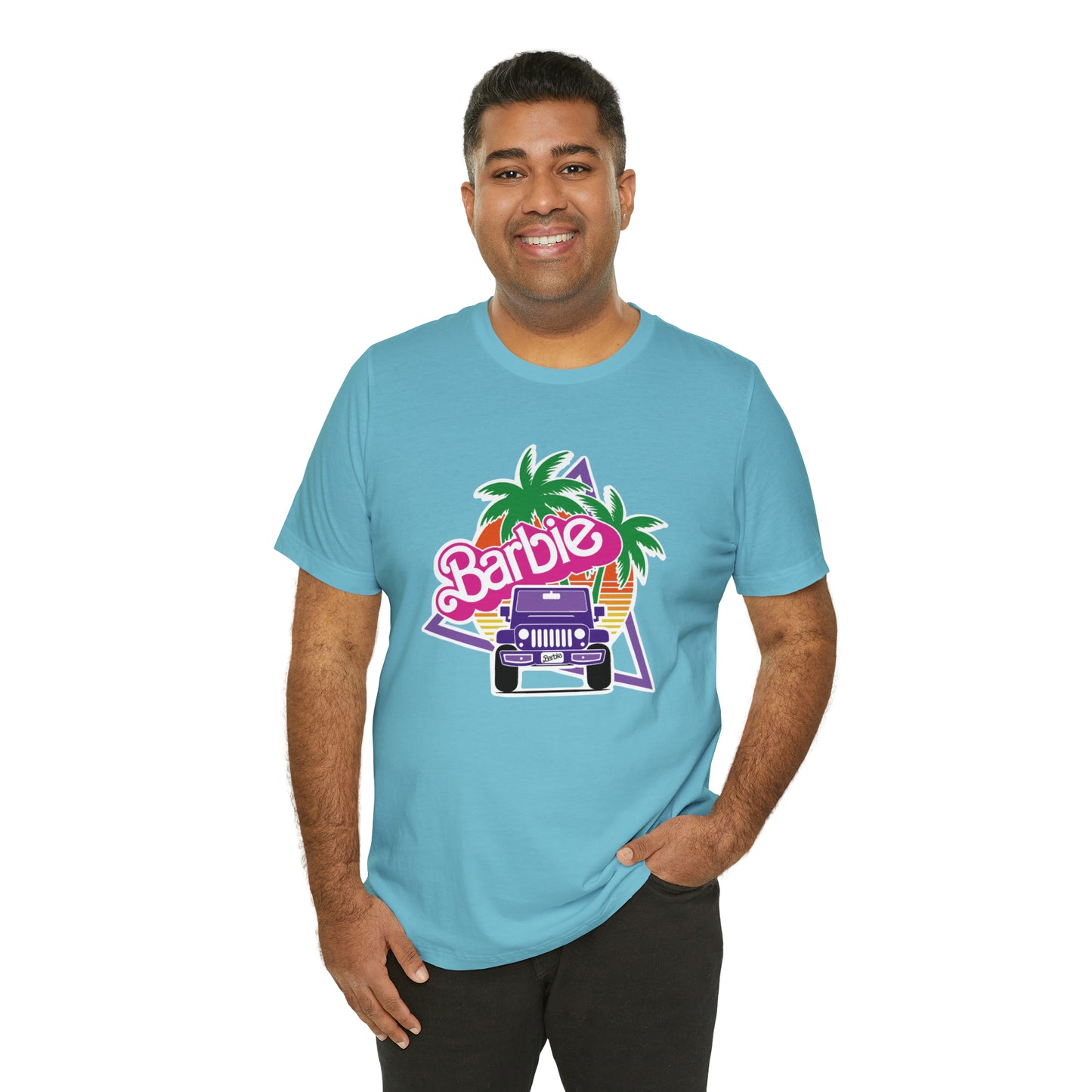 Purple jeep, Beep Beep Barbie Jeep, Unisex Jersey Short Sleeve Tee
