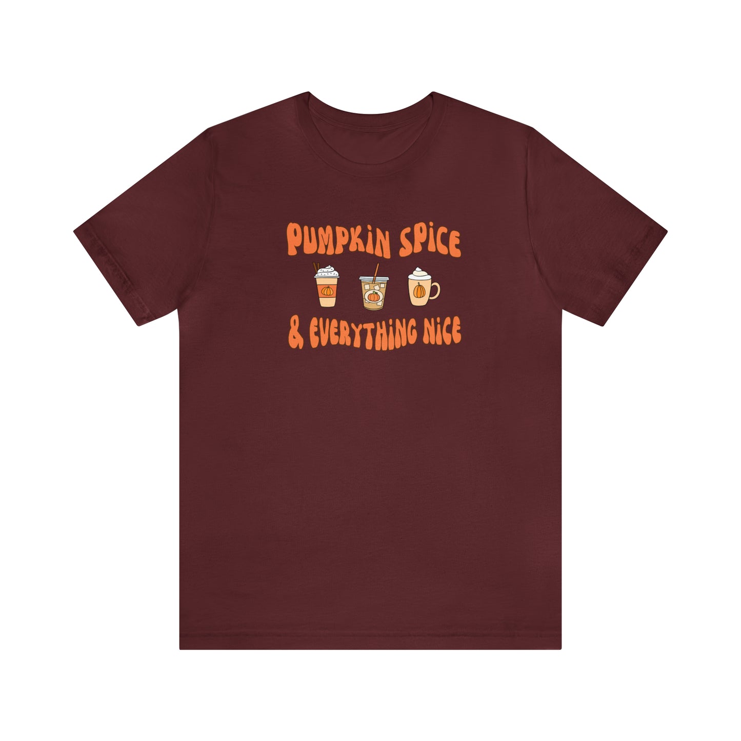 Three Pumpkin Spice, Unisex Jersey Short Sleeve Tee