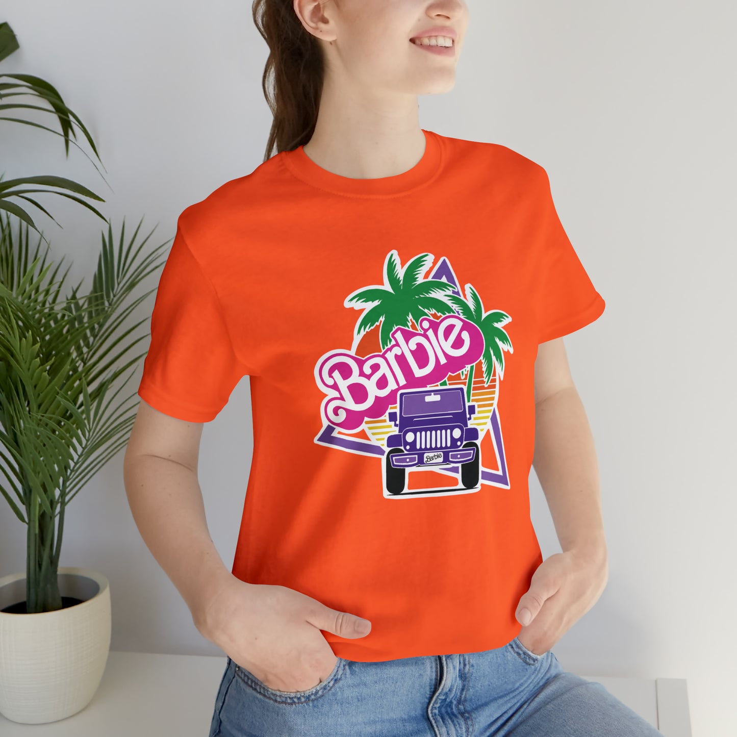 Purple jeep, Beep Beep Barbie Jeep, Unisex Jersey Short Sleeve Tee