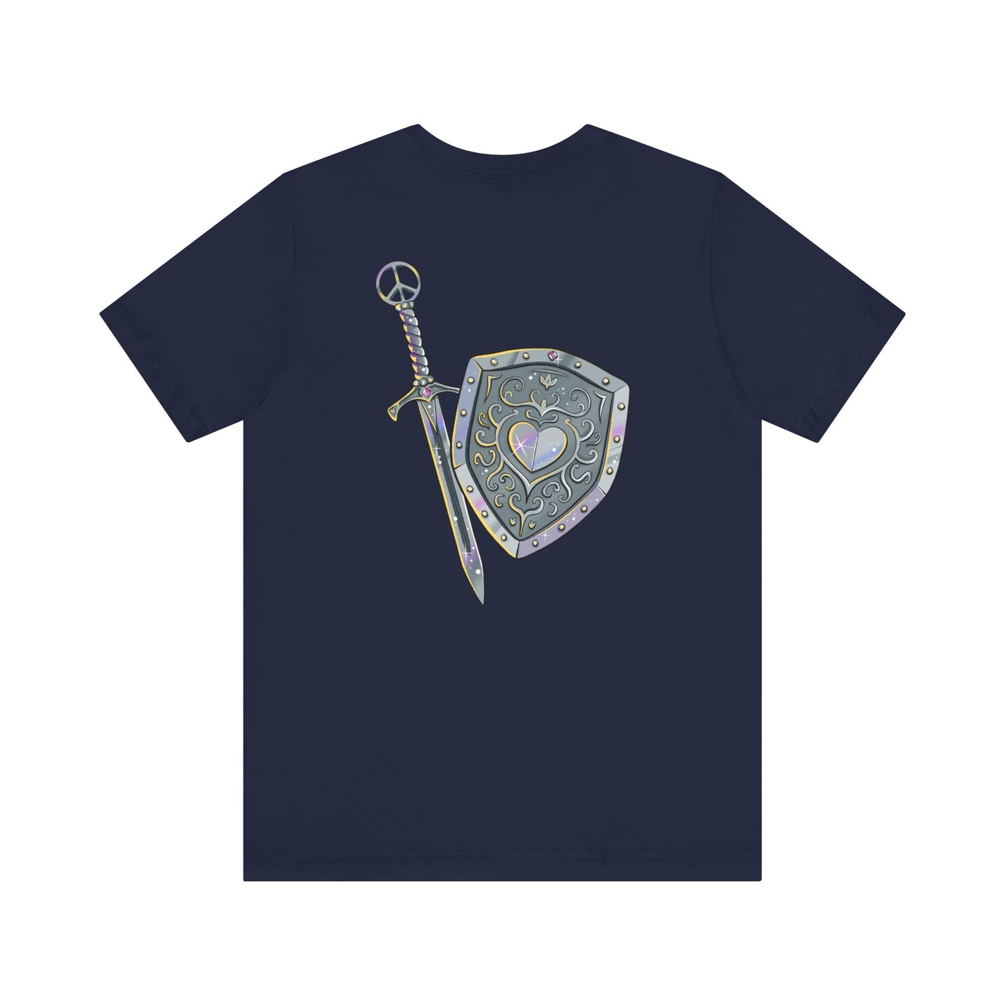 Dragons and Dungeons Pride Shield in back - Unisex Shirt