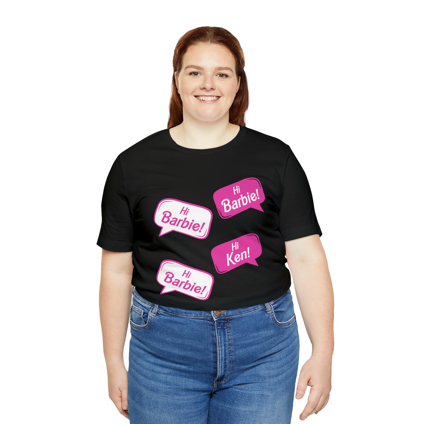 Hi Barbie Hi Ken Hi Alan, Unisex Jersey Short Sleeve Tee