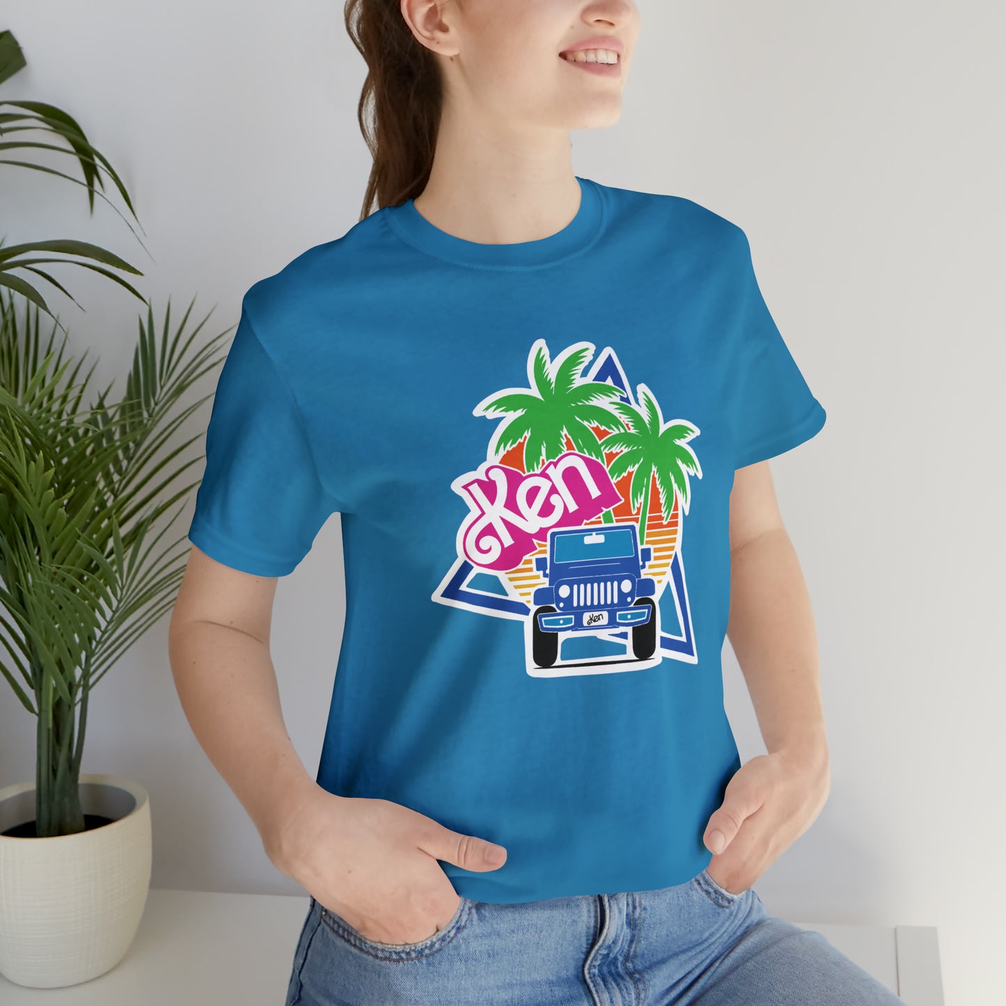 Blue Ken, Beep Beep KEN Jeep, Unisex Jersey Short Sleeve Tee