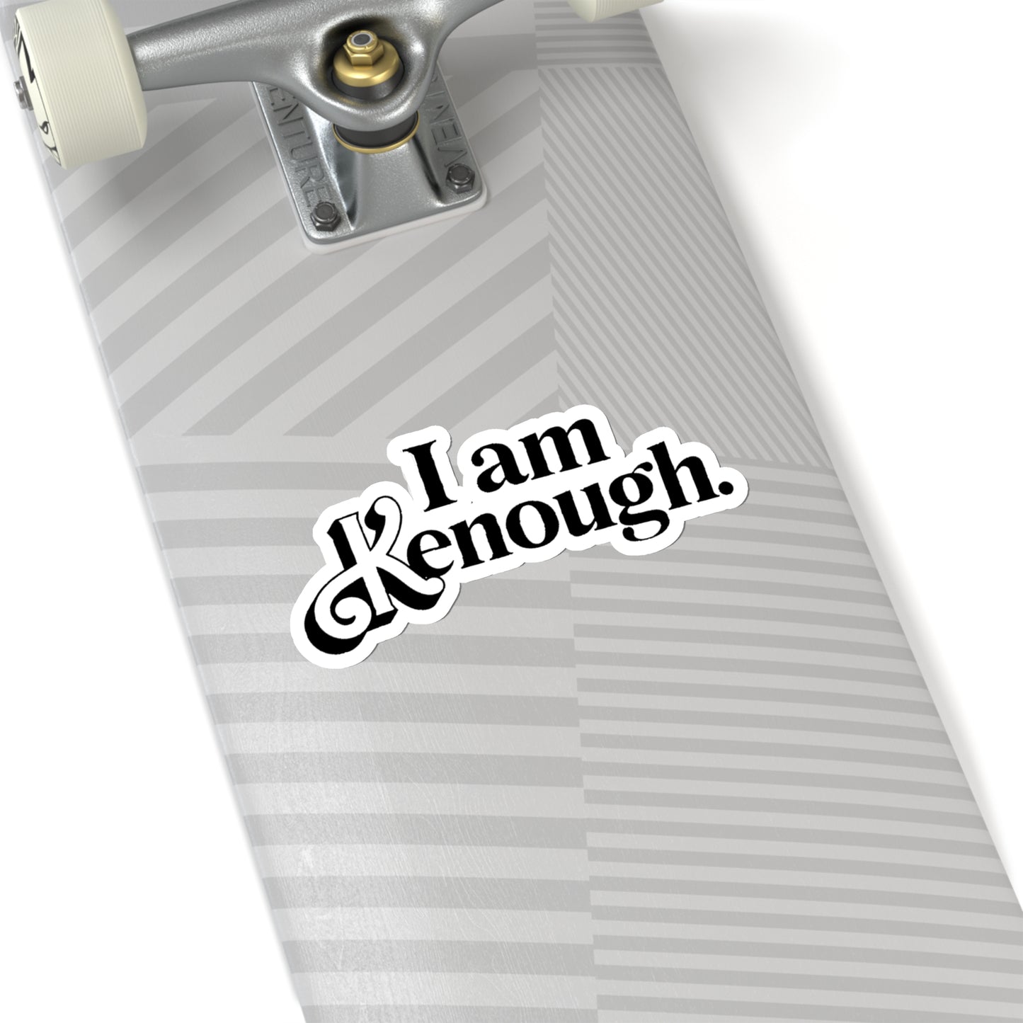 Black and White, 2 size options Kenough Sticker Version 2,  3" x 3'