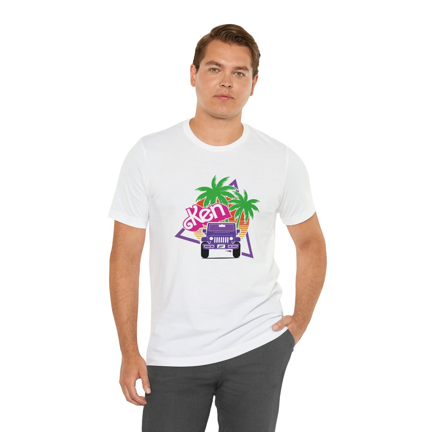 Purple Ken, Beep Beep KEN Jeep, Unisex Jersey Short Sleeve Tee