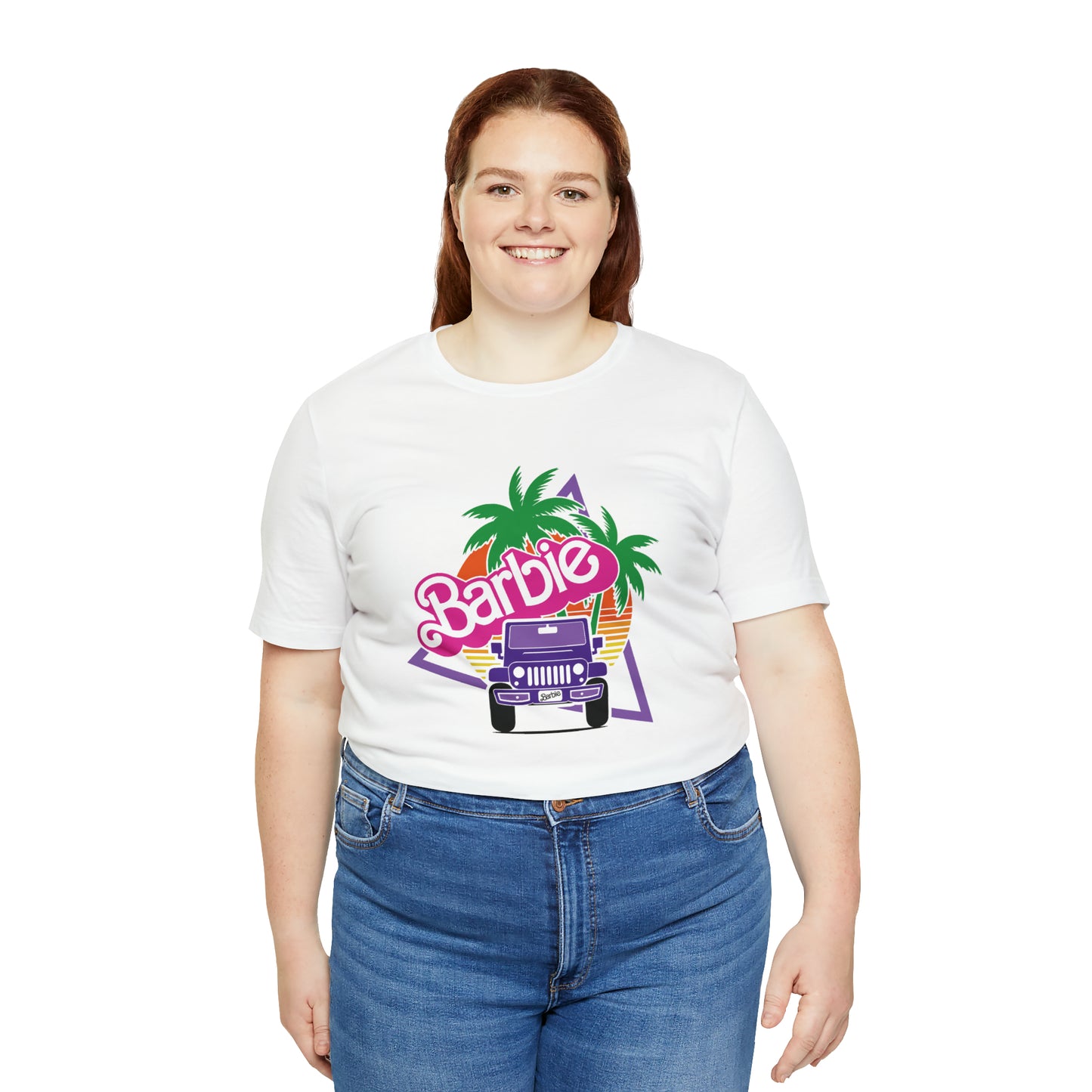 Purple jeep, Beep Beep Barbie Jeep, Unisex Jersey Short Sleeve Tee