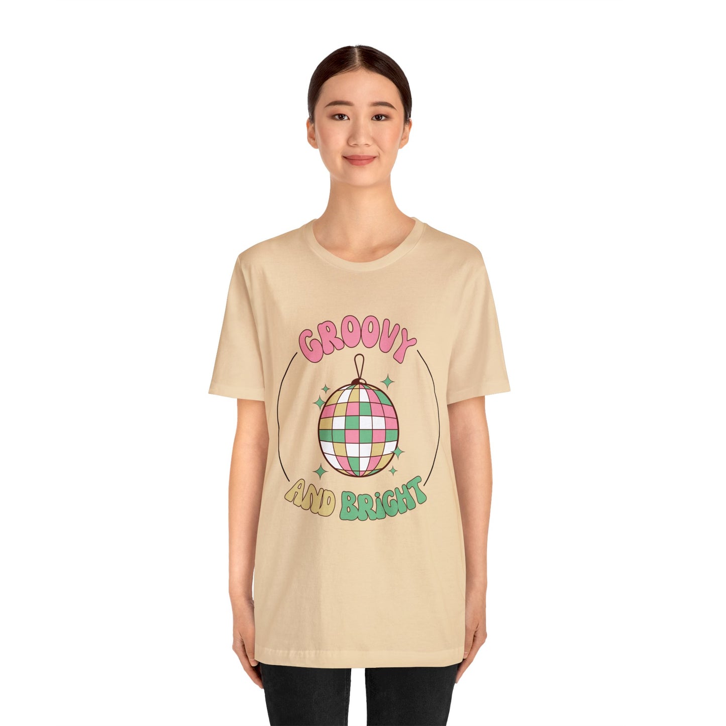 Pink Circle Merry and Bright Jingle Ball - Unisex T-shirt