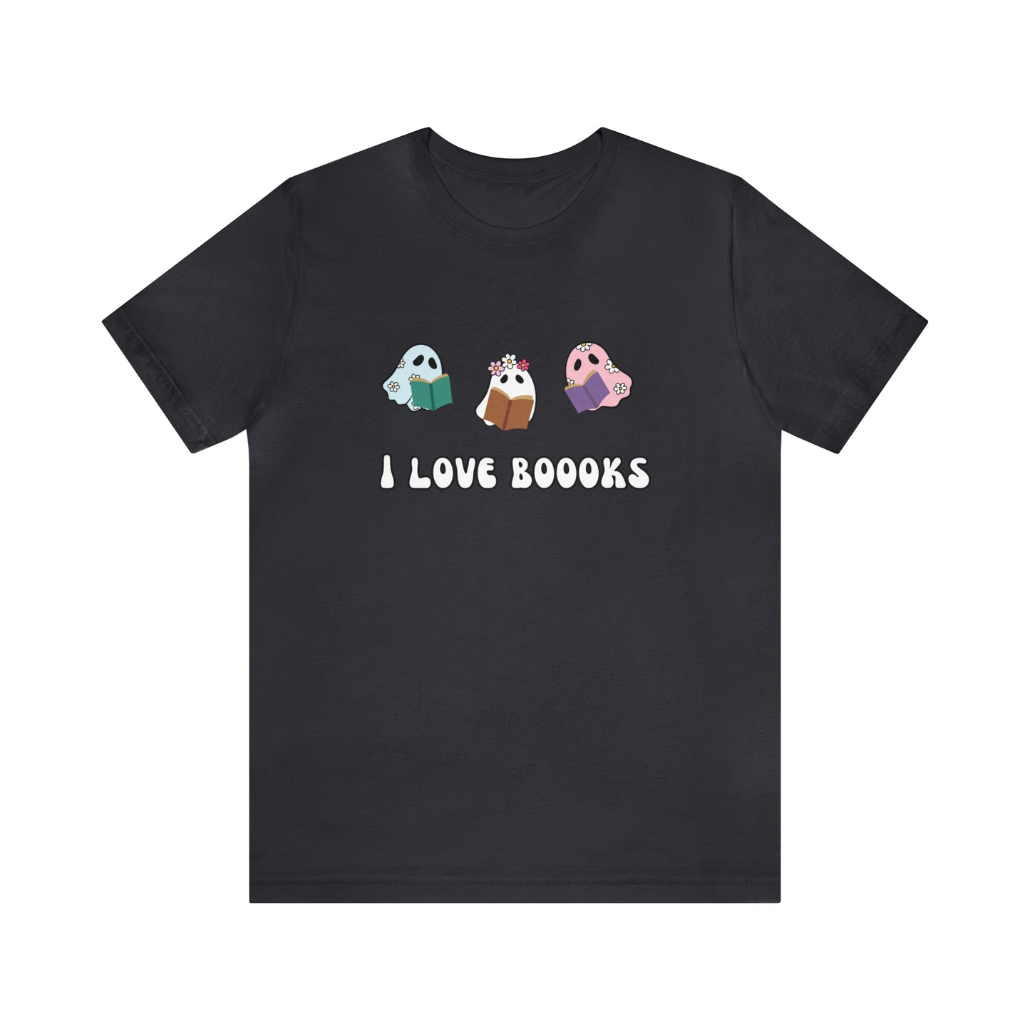 I Love Boooks Ghouls, Unisex Jersey Short Sleeve Tee
