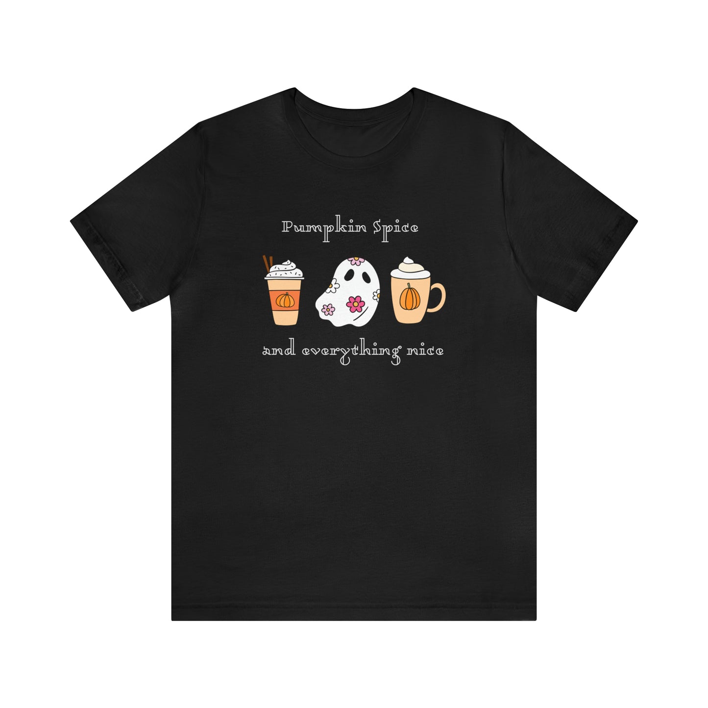 Color Flower - Pumpkin Ghost, Unisex Jersey Short Sleeve Tee