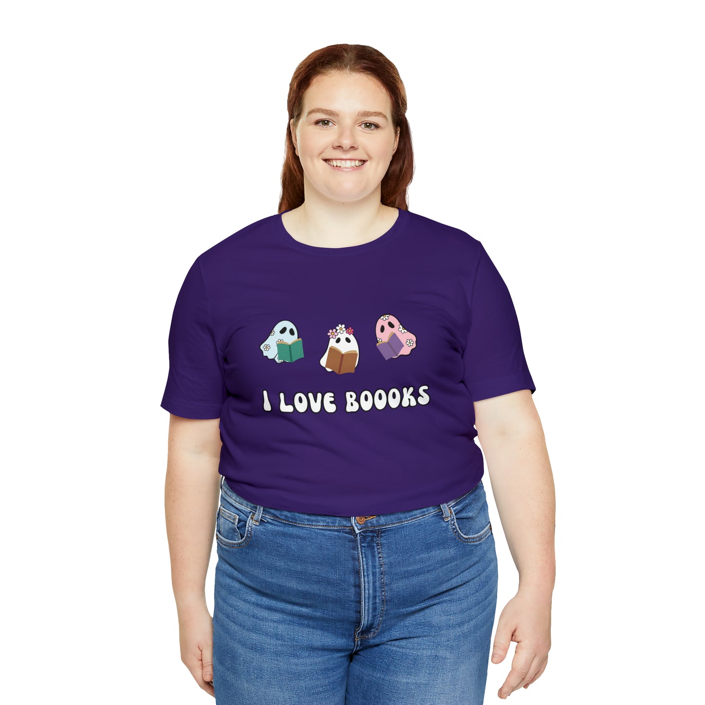 I Love Boooks Ghouls, Unisex Jersey Short Sleeve Tee