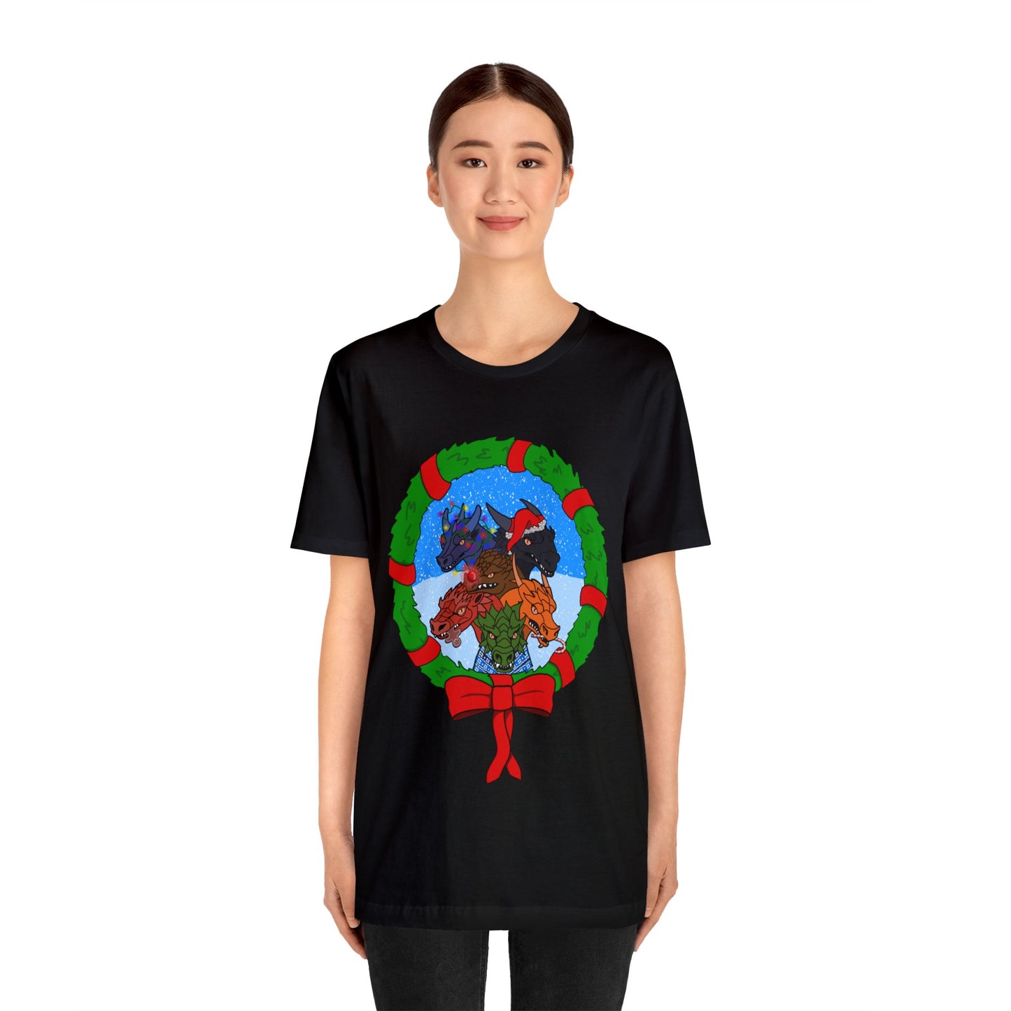 Dragon Christmas with Snowglobe Version - Unisex T-shirt