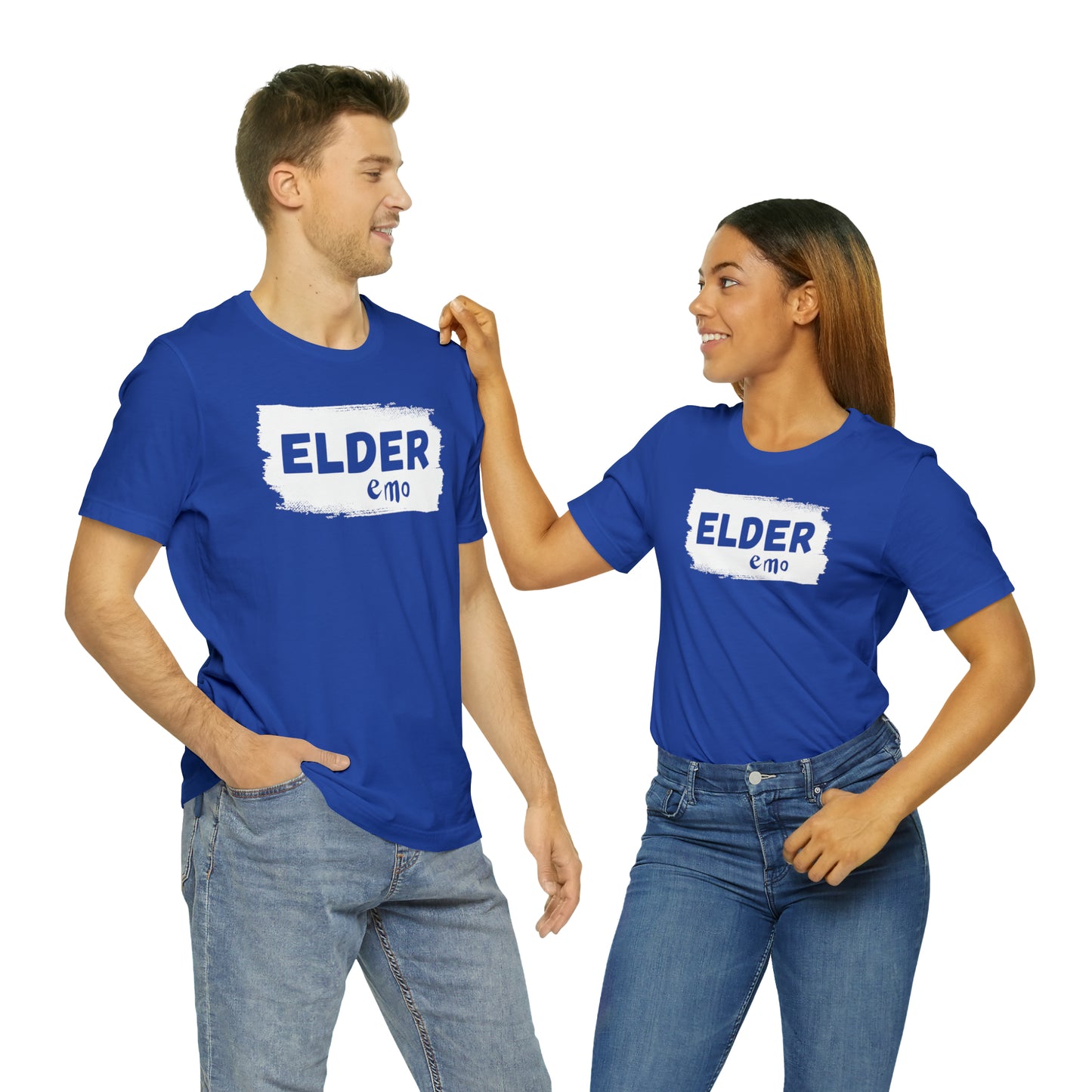 WHITE LETTER Elder Emo, Unisex Jersey Short Sleeve Tee