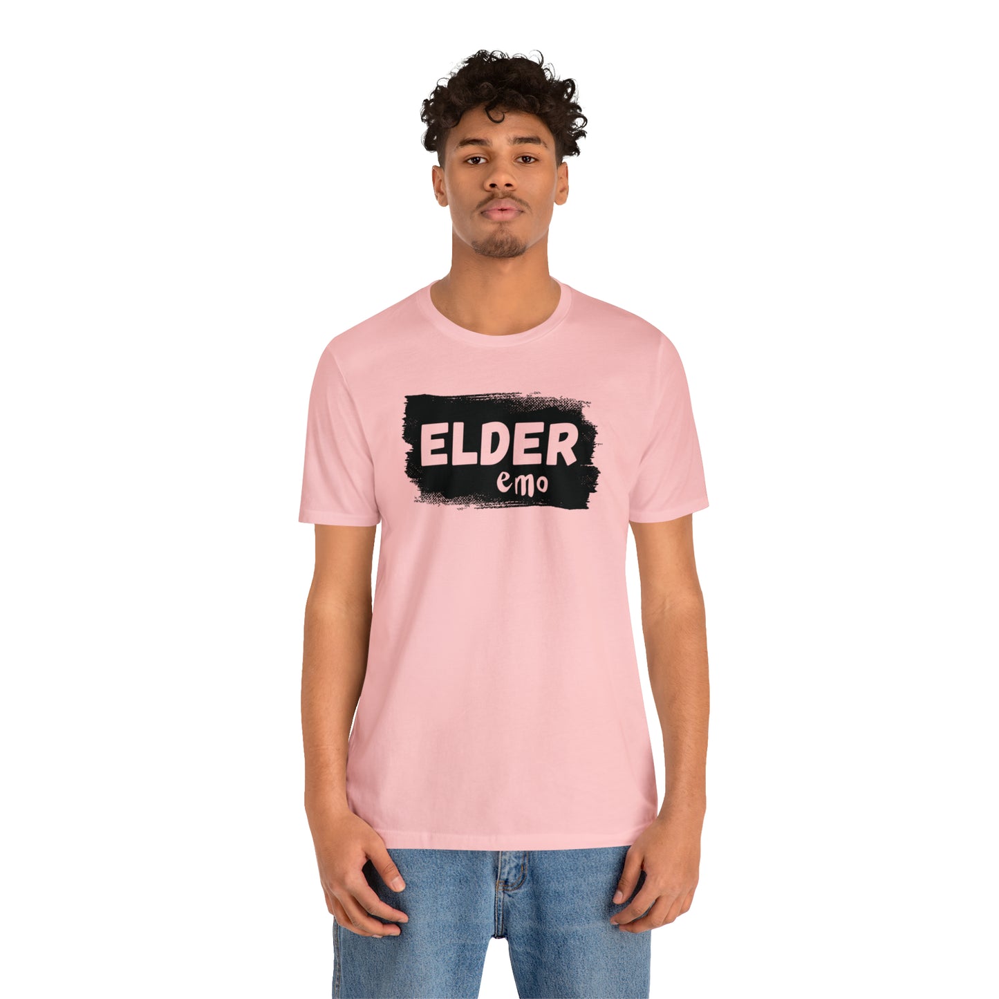 BLACK LETTER Elder Emo, Unisex Jersey Short Sleeve Tee