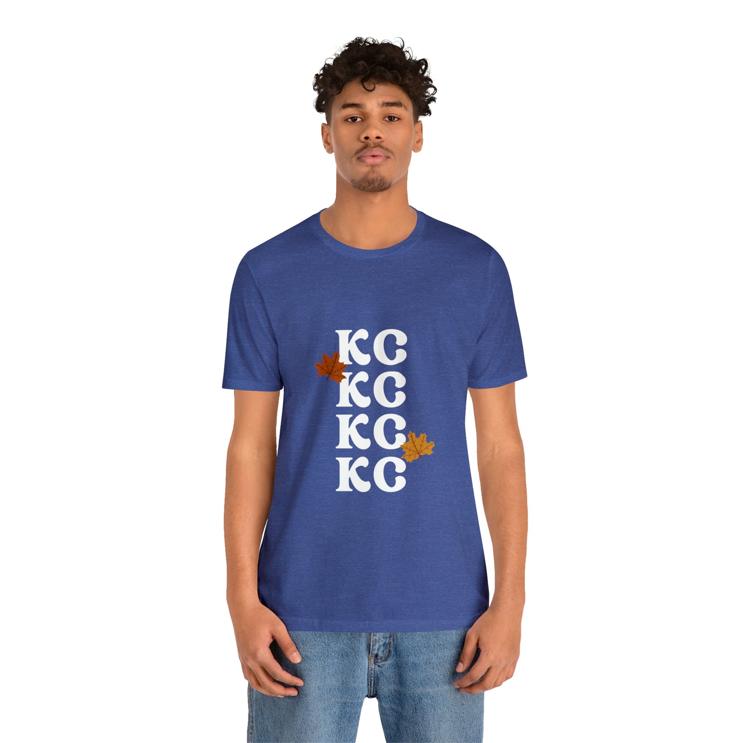 White Text - Kansas City Fall, Unisex Jersey Short Sleeve Tee