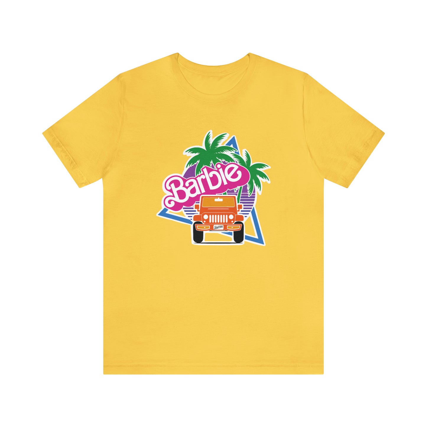 Orange, Beep Beep Barbie Jeep, Unisex Jersey Short Sleeve Tee