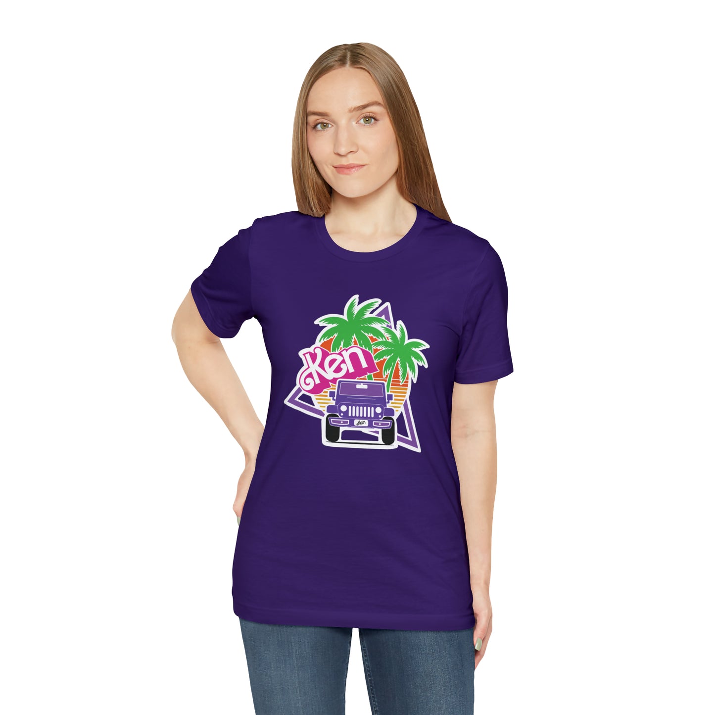Purple Ken, Beep Beep KEN Jeep, Unisex Jersey Short Sleeve Tee