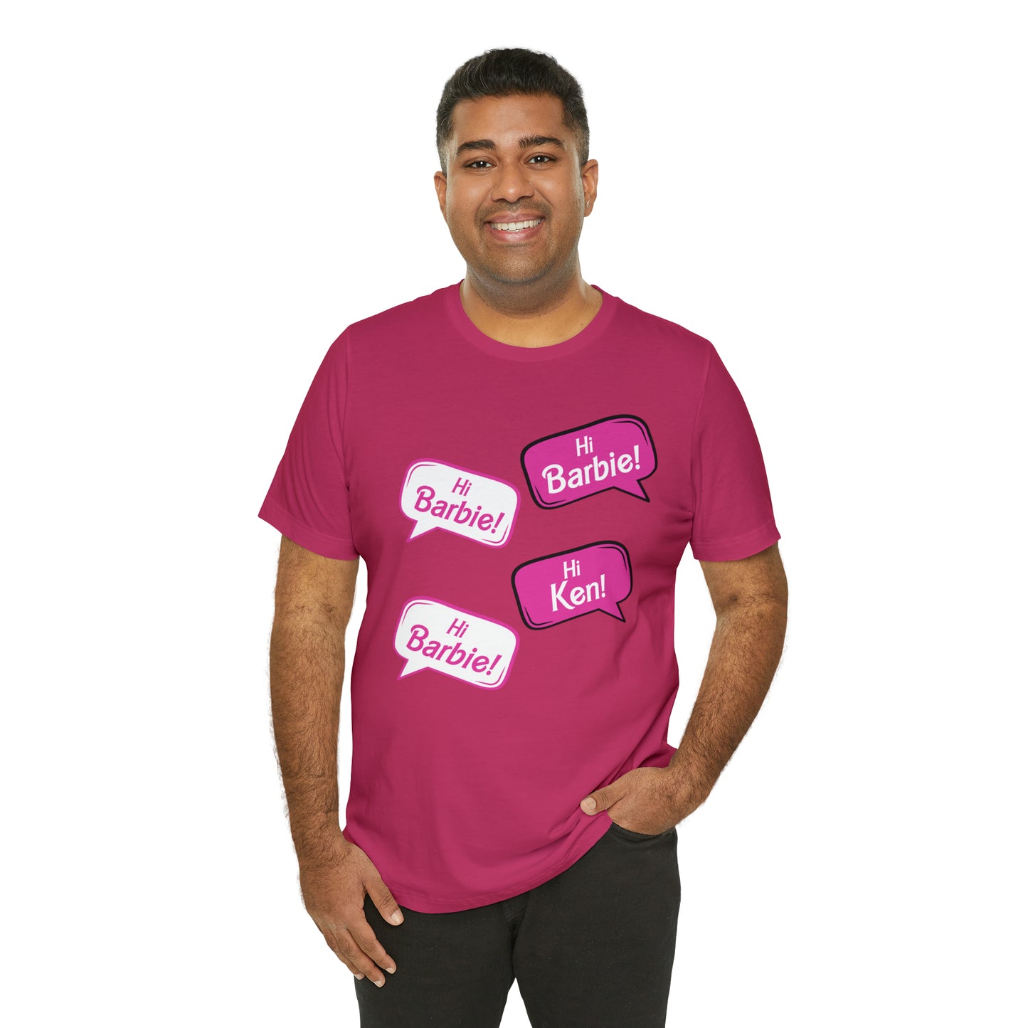 Hi Barbie Hi Ken Hi Alan, Unisex Jersey Short Sleeve Tee