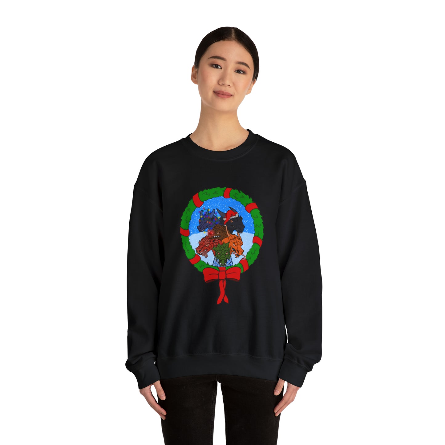 Dragon Christmas with snow - Unisex Sweatshirt