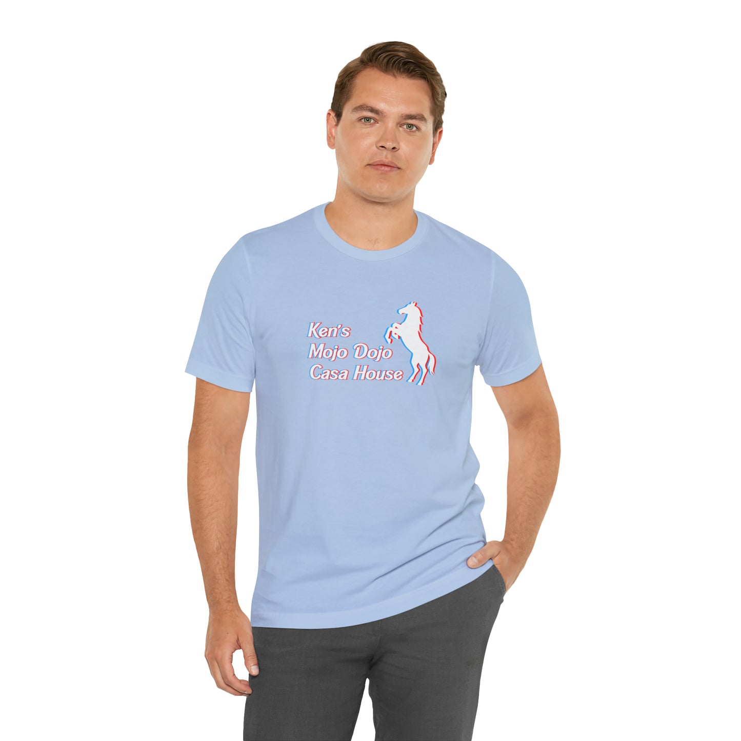 3D Glasses: Ken's Mojo Dojo Casa House, Unisex Jersey Short Sleeve Tee