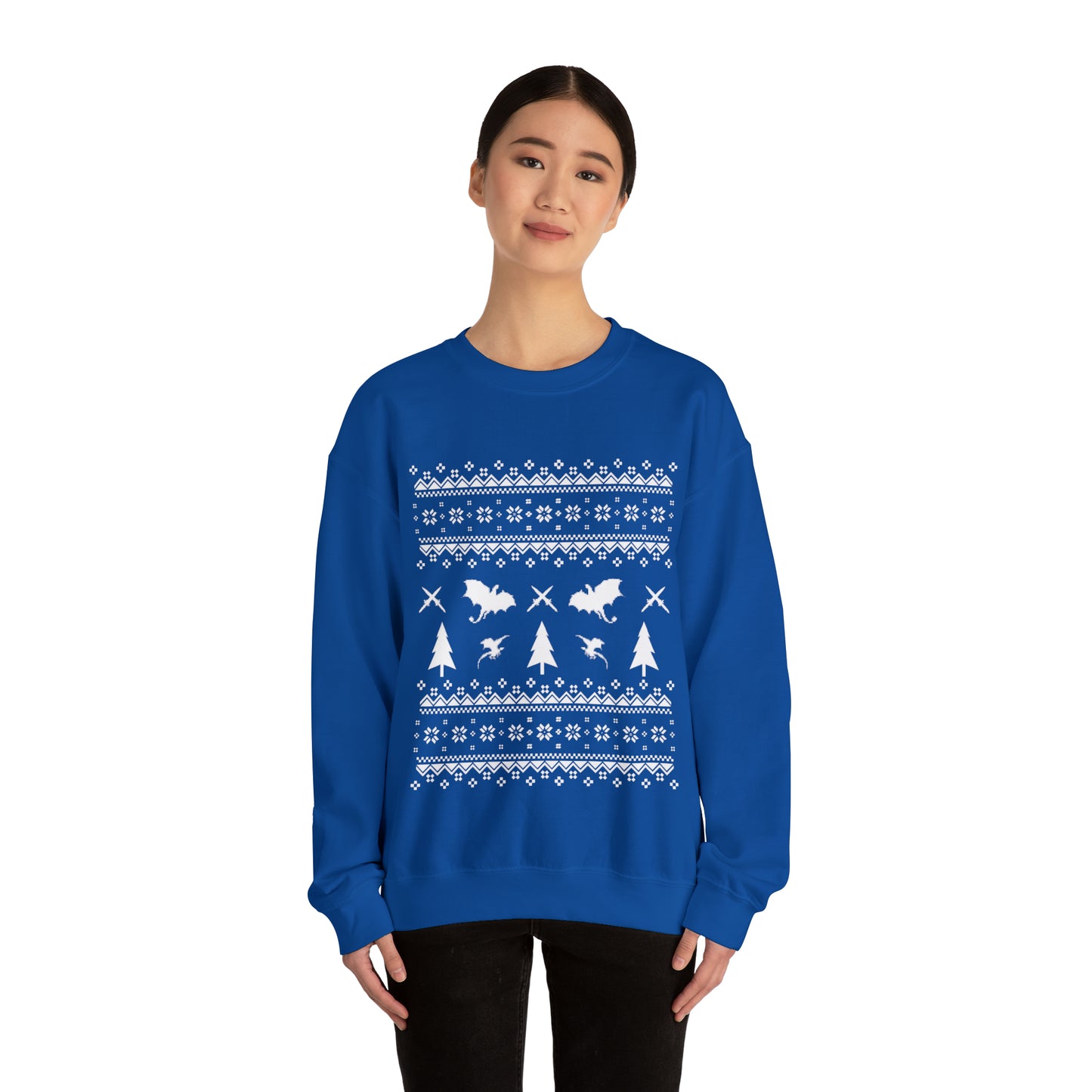 8-Bit Dragon Christmas version 1 - Unisex Sweatshirt