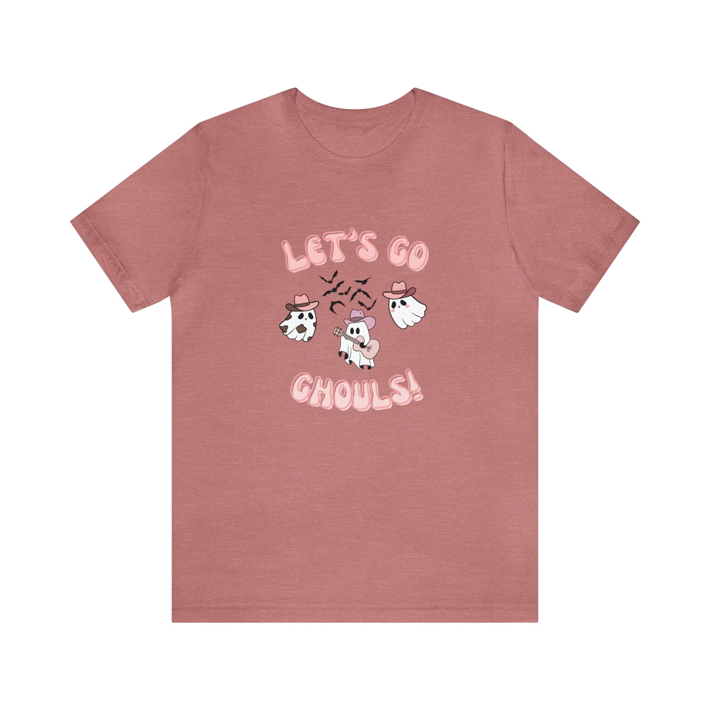 Let's Go Ghouls, retro font, Unisex Jersey Short Sleeve Tee